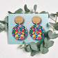 Australian Rosella Birds Wooden Earrings Kirsten Katz