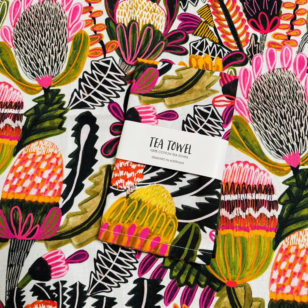 Banksias Designer Tea Towel Kirsten Katz