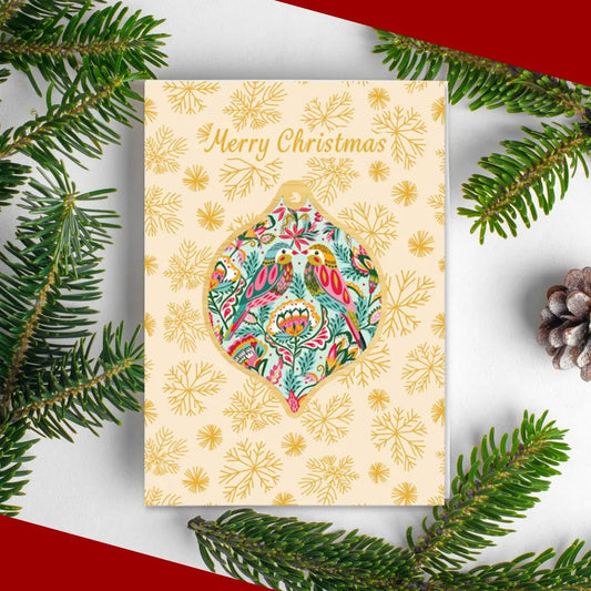 Bejewelled Birds Christmas Card & Bauble Kirsten Katz