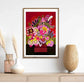 Botanica Stupenda Red Floral Art Print Kirsten Katz