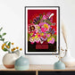 Botanica Stupenda Red Floral Art Print Kirsten Katz