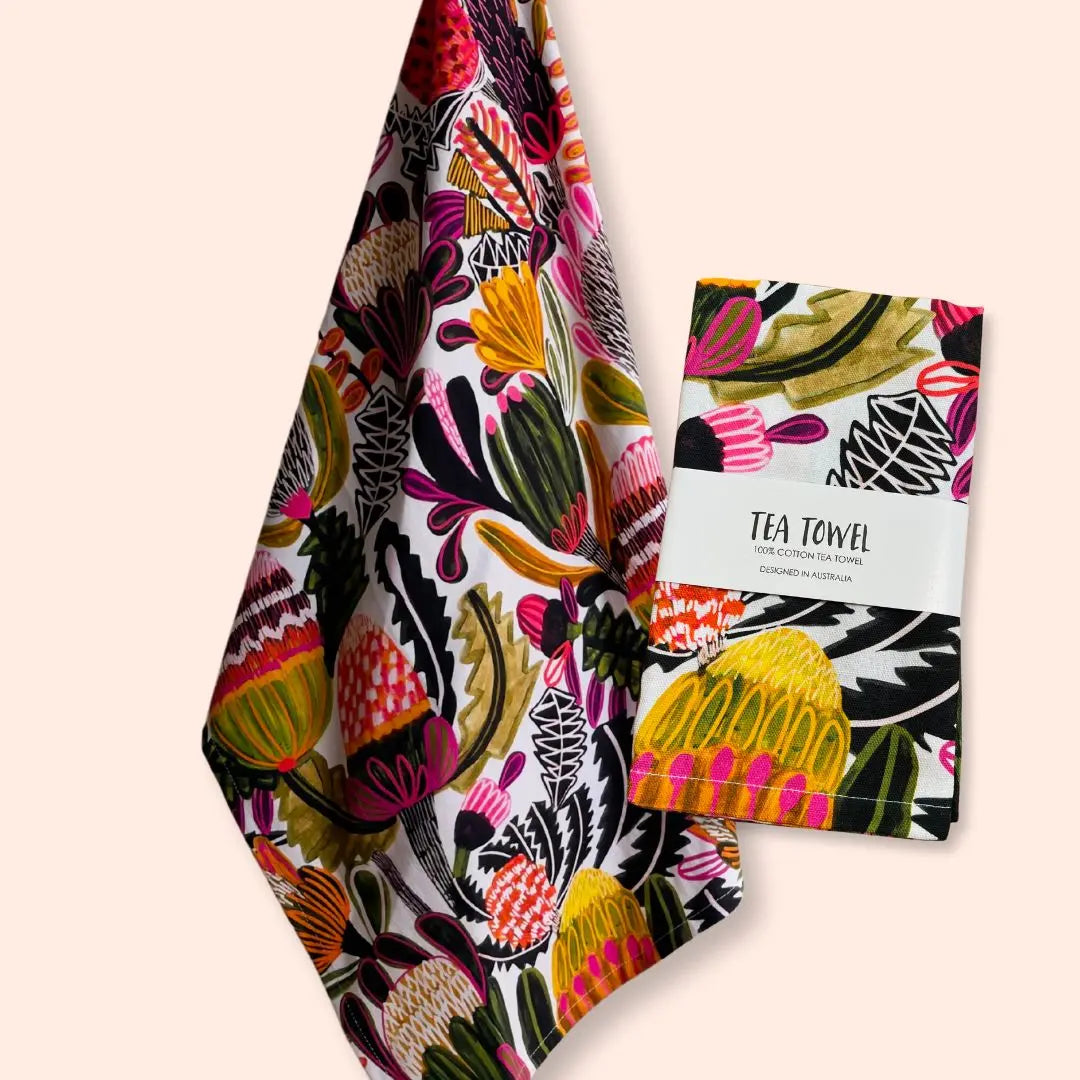 Bush Banksia Tea Towel Set Kirsten Katz