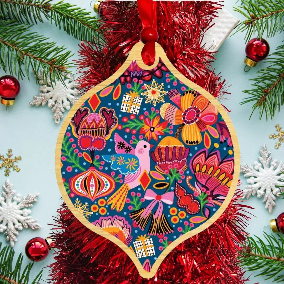 Christmas Trinkets Australian Wooden Christmas Bauble - Kirsten Katz