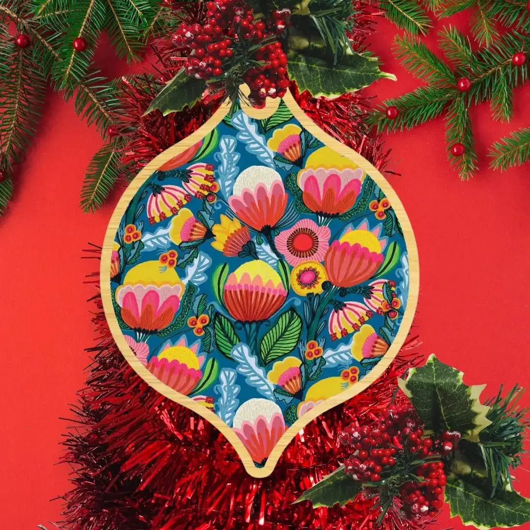 Colour Pop Flowers Australian Christmas Bauble - Kirsten Katz