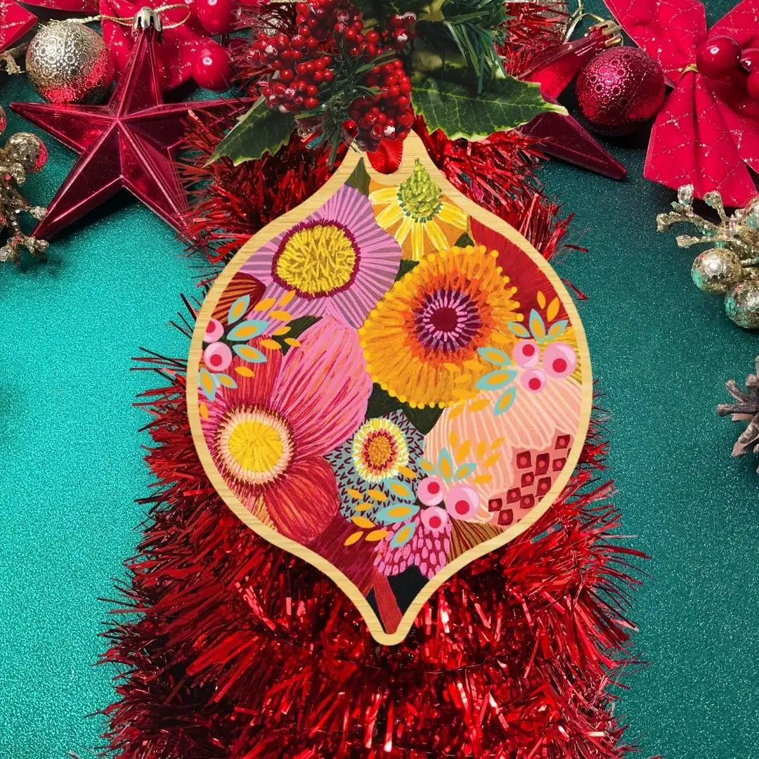 Golden Bunch Christmas Ornament Kirsten Katz