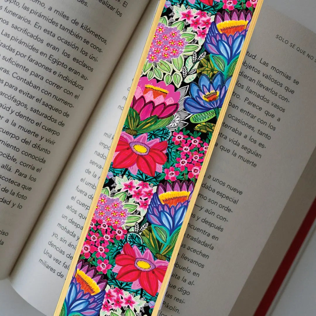 Lotus Flowers Australian Wooden Bookmark Kirsten Katz