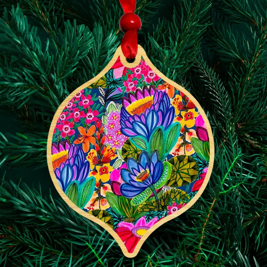 Lotuses Christmas Ornament Kirsten Katz