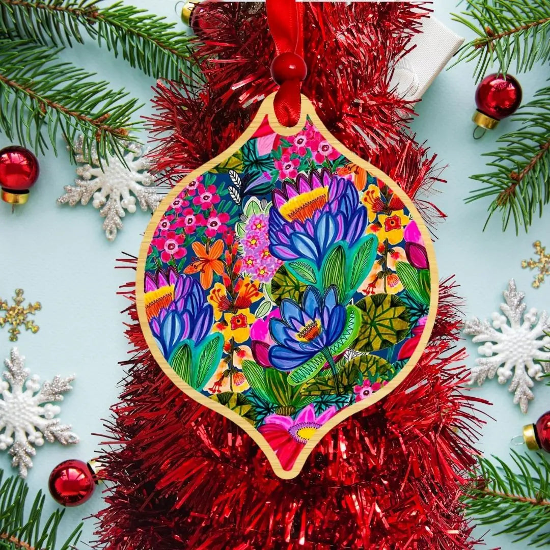 Lotuses Christmas Ornament Kirsten Katz