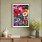 Midnight Pansies and Poppies Wall Art Print Kirsten Katz