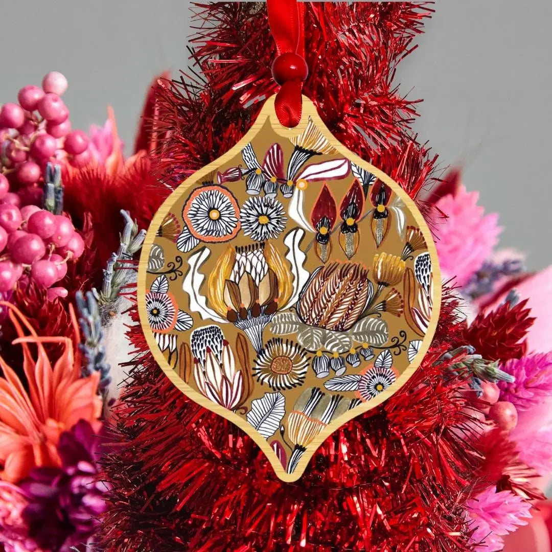 Native Flowers Christmas Ornament Kirsten Katz