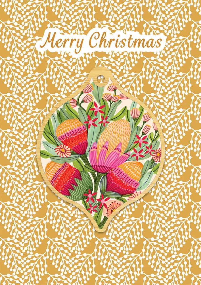 Protea & Gum Flowers Christmas Ornament Kirsten Katz