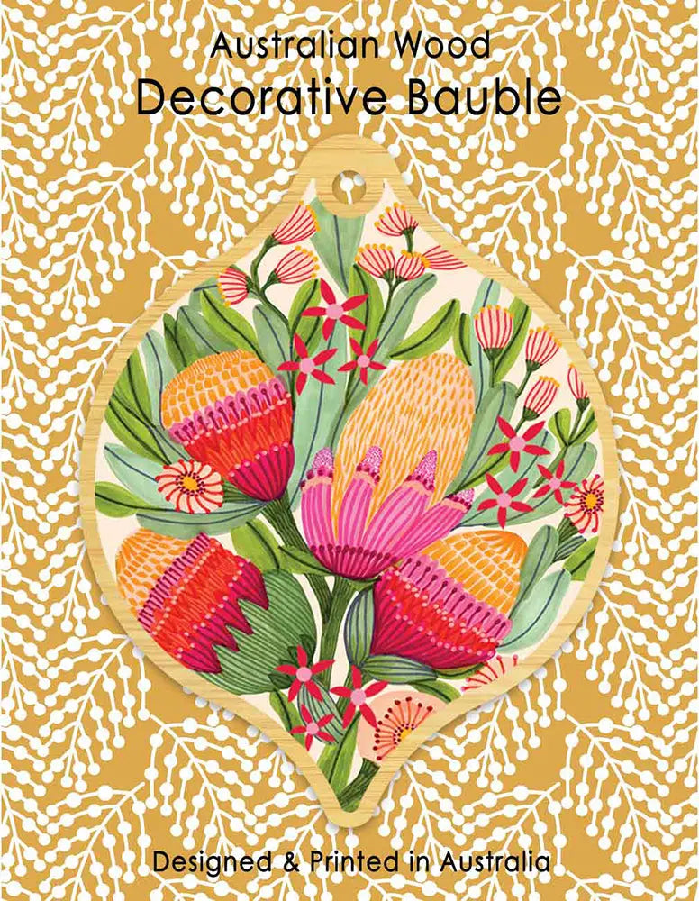 Protea & Gum Flowers Christmas Ornament Kirsten Katz