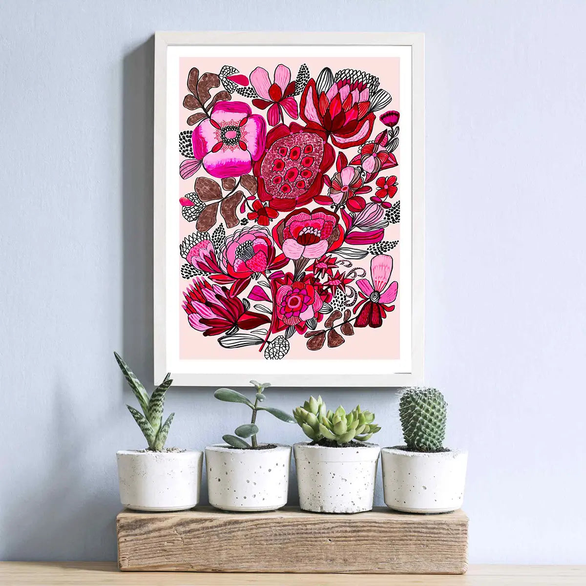 Rosa Botanica Modern Wall Art Print Kirsten Katz