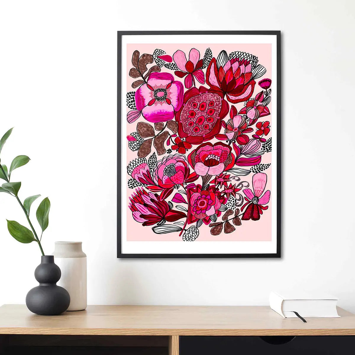 Rosa Botanica Modern Wall Art Print Kirsten Katz