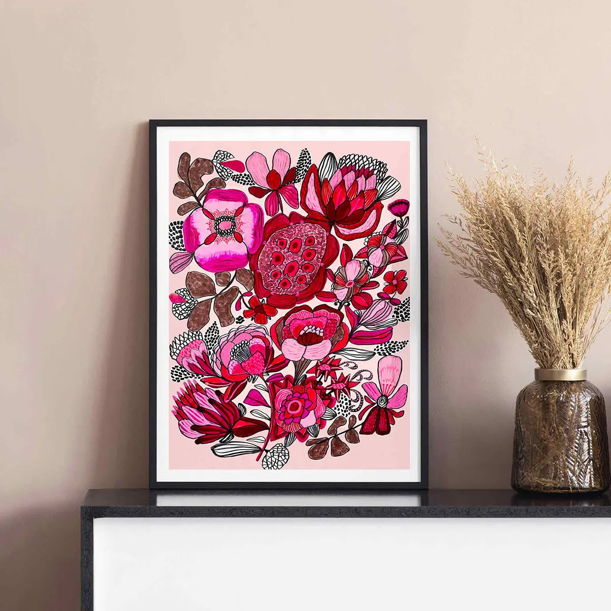 Rosa Botanica Modern Wall Art Print Kirsten Katz