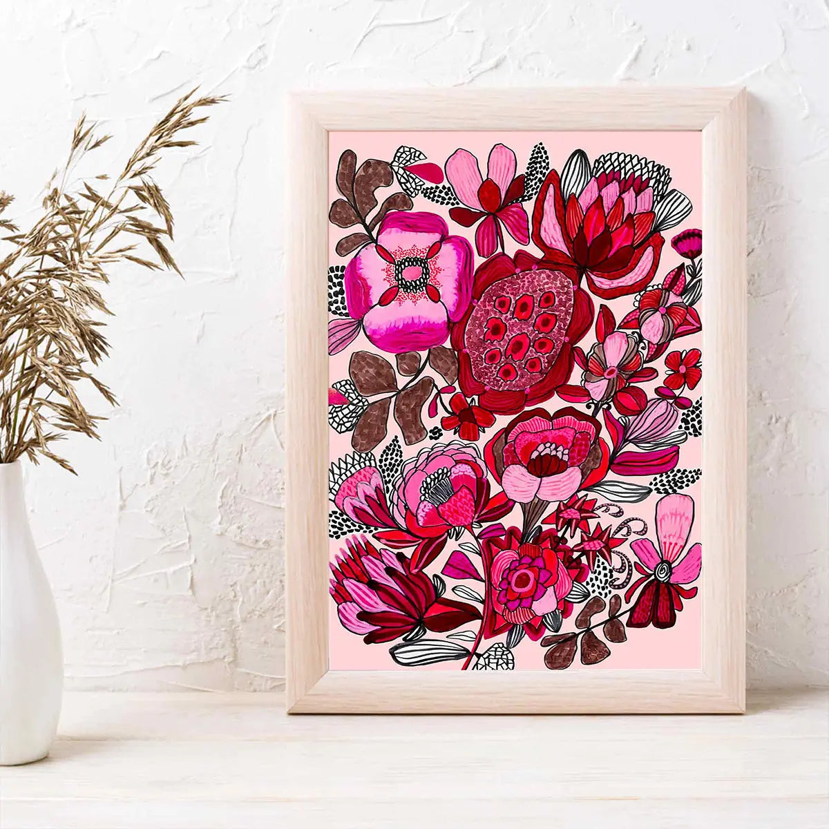 Rosa Botanica Modern Wall Art Print Kirsten Katz