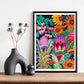 Urn Flowers Modern Wall Art Print Kirsten Katz