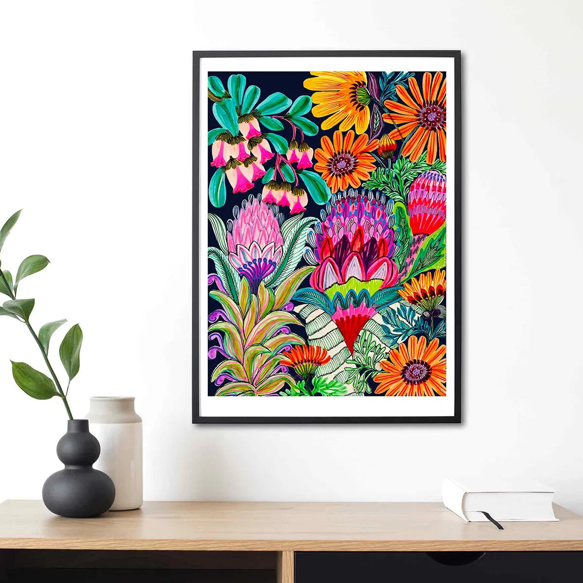 Urn Flowers Modern Wall Art Print Kirsten Katz