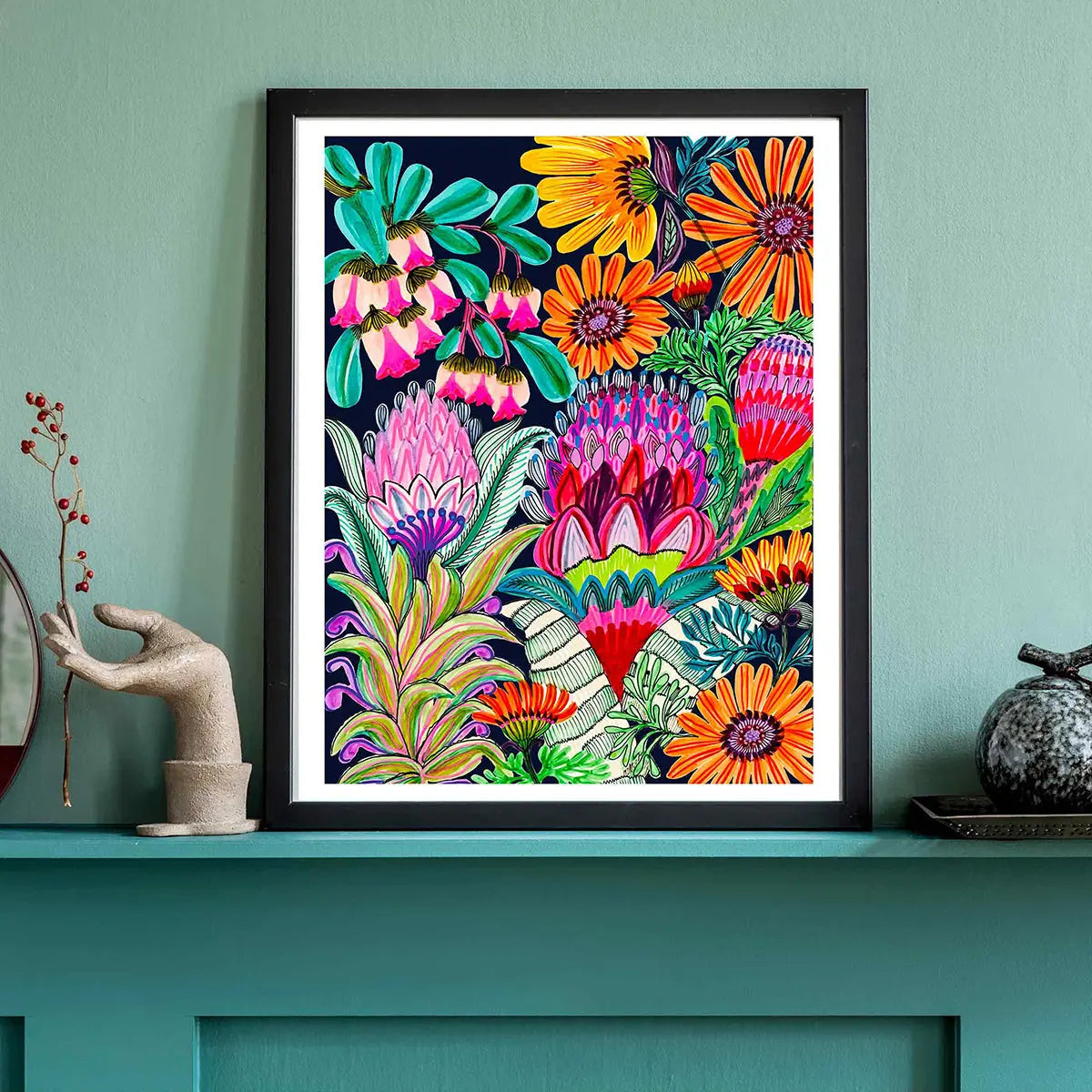 Urn Flowers Modern Wall Art Print Kirsten Katz