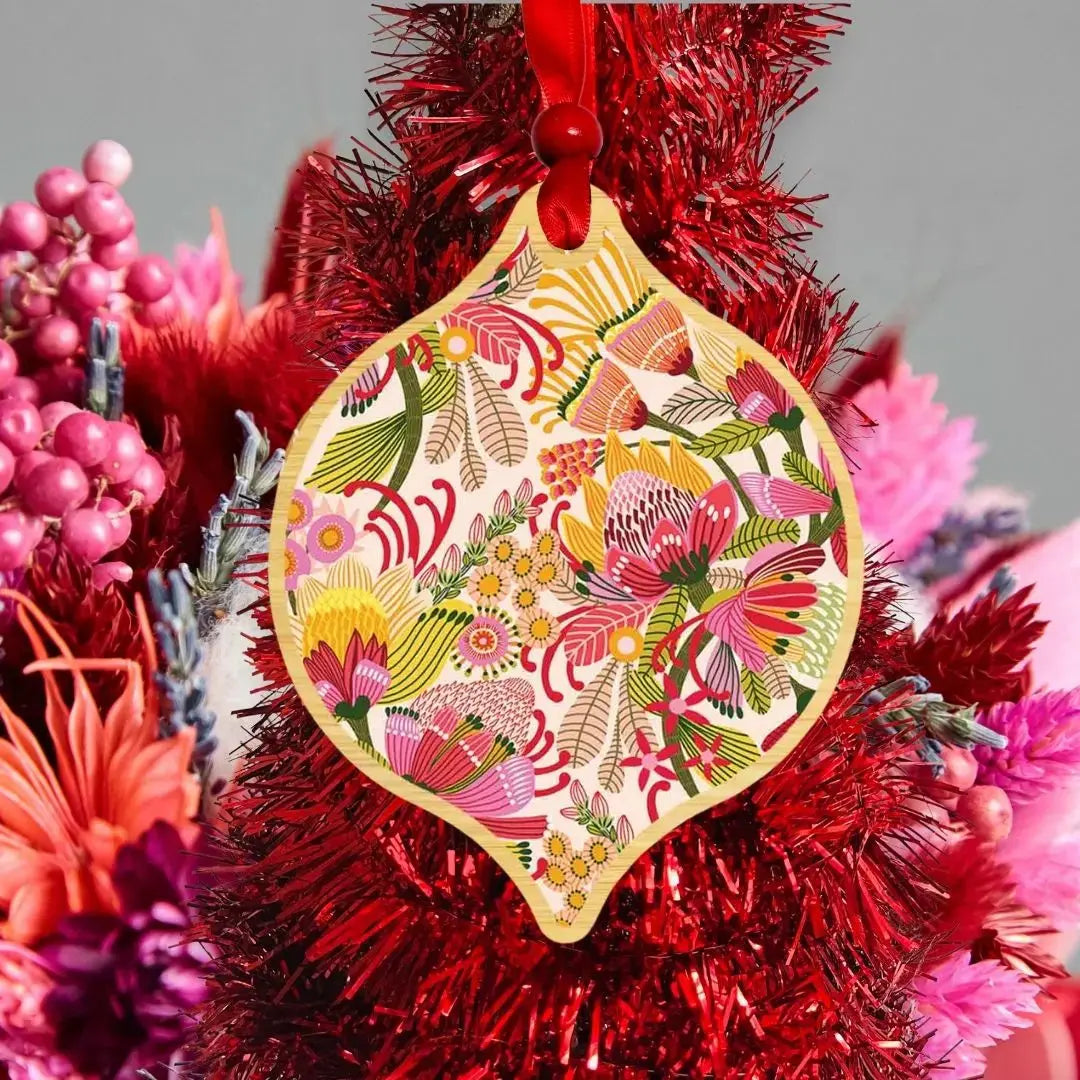 Wild Proteas Christmas Ornament Kirsten Katz