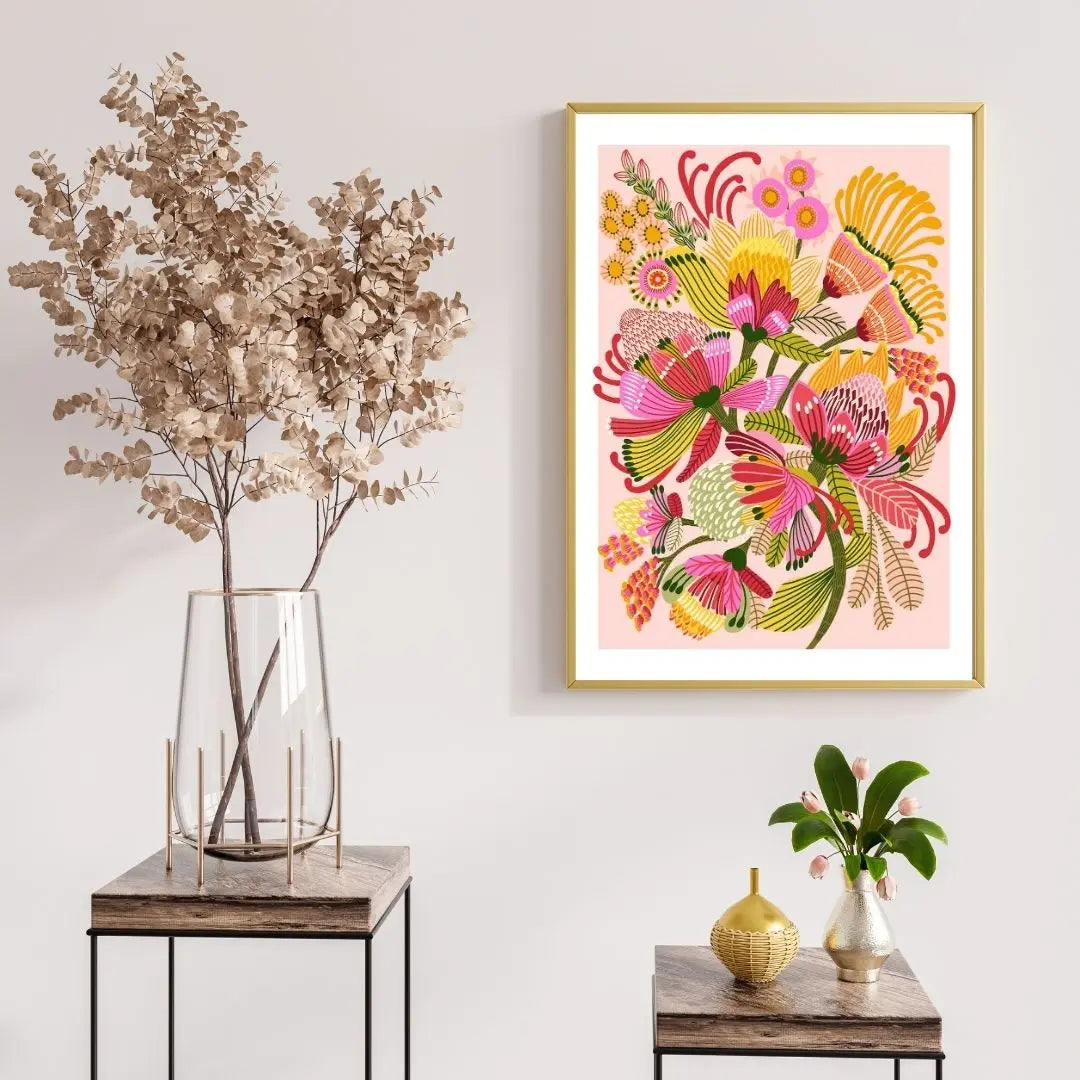 Wild Proteas Wall Art Print Kirsten Katz