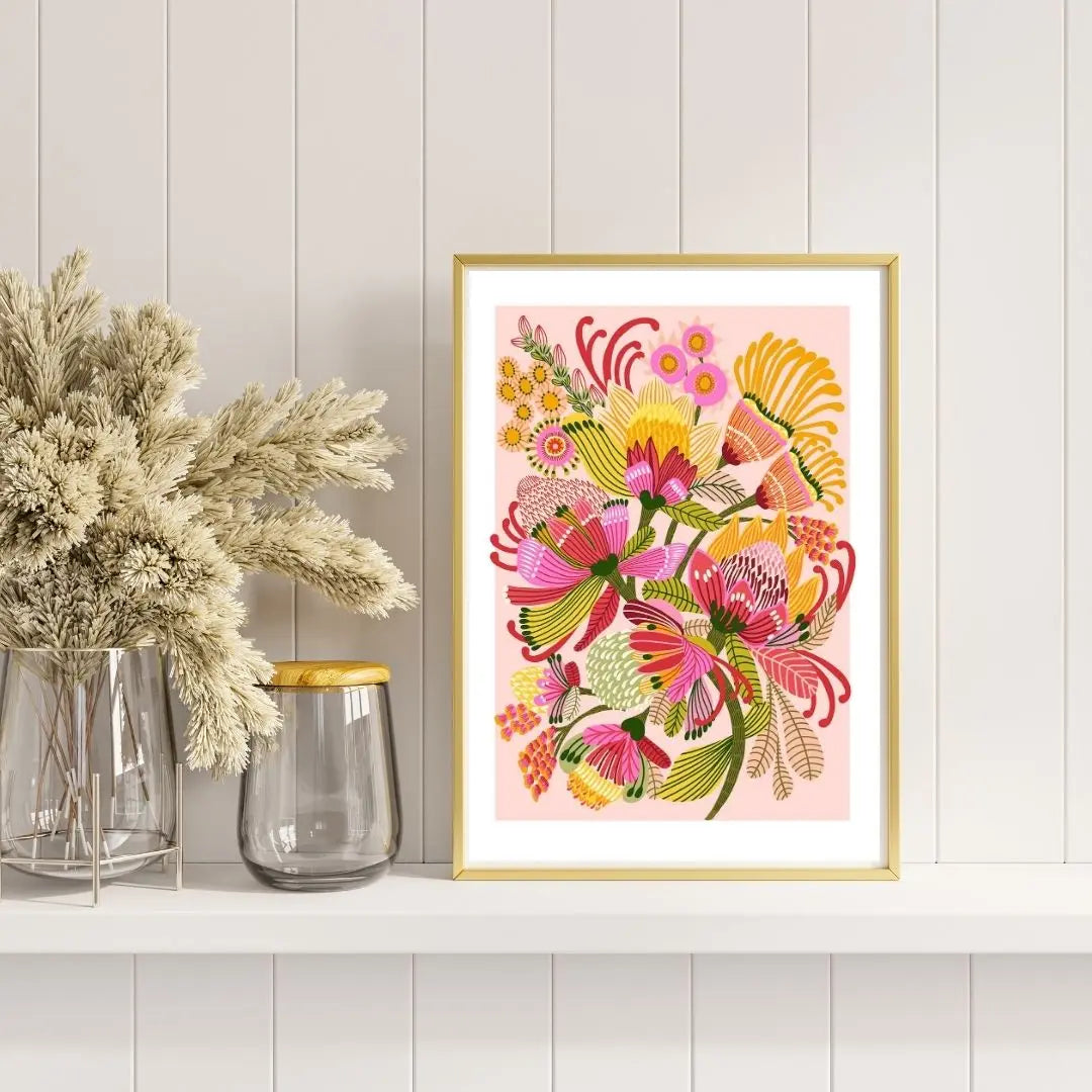 Wild Proteas Wall Art Print Kirsten Katz