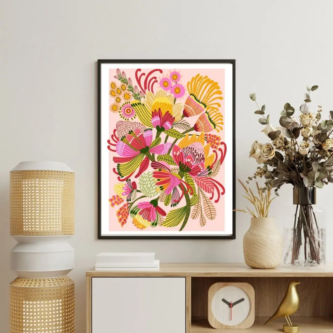 Wild Proteas Wall Art Print Kirsten Katz