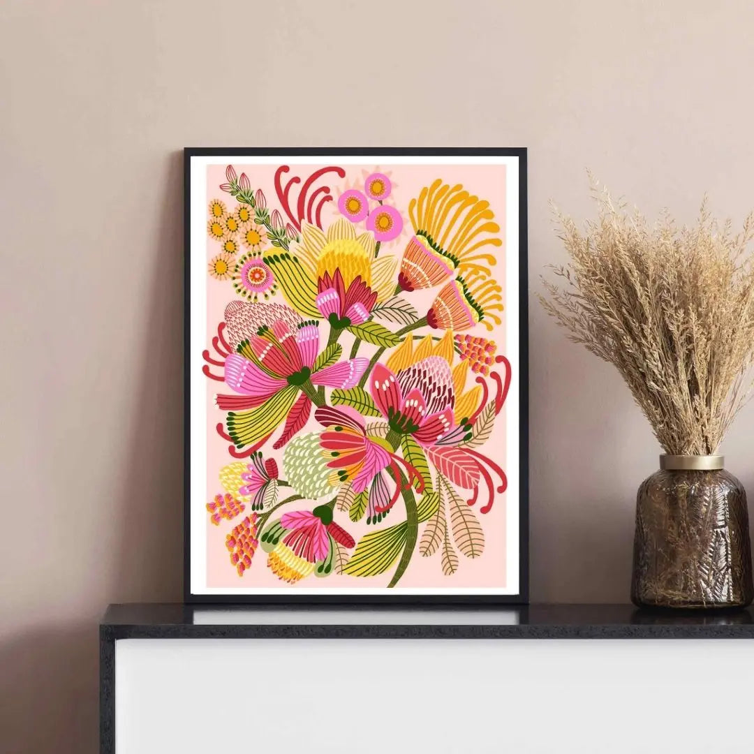 Wild Proteas Wall Art Print Kirsten Katz