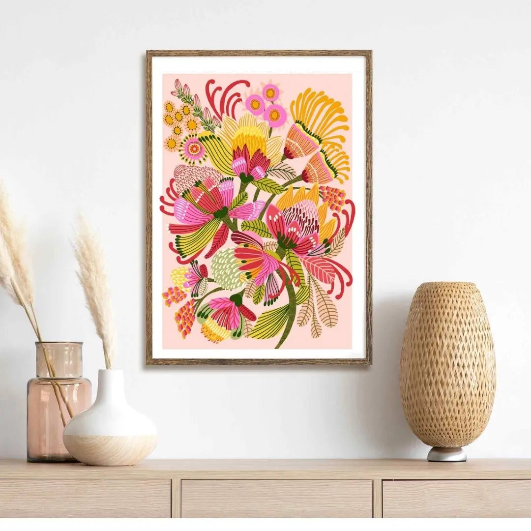 Wild Proteas Wall Art Print Kirsten Katz