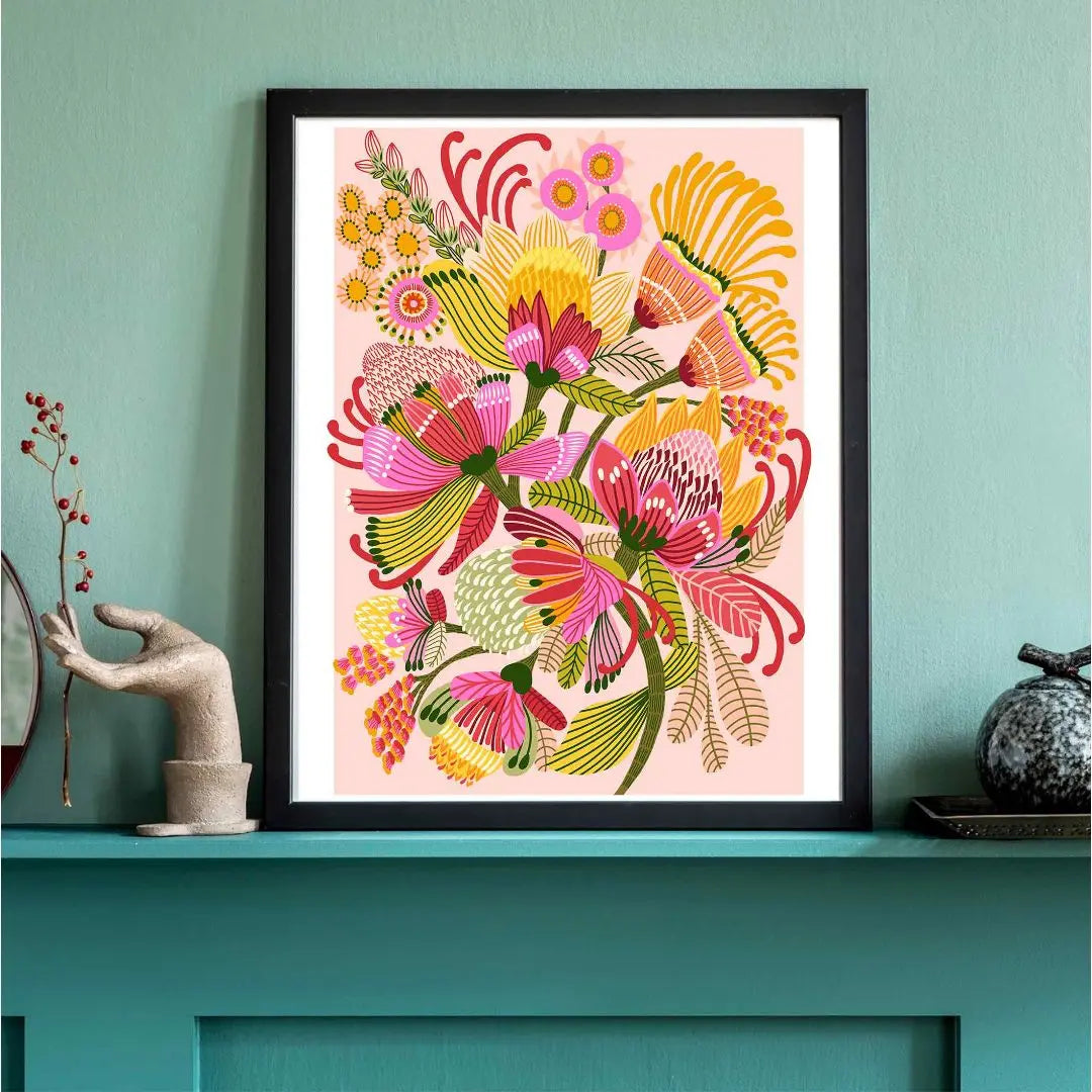 Wild Proteas Wall Art Print Kirsten Katz