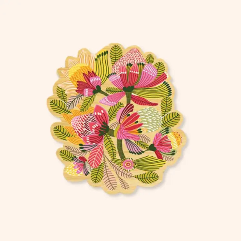 Wild Proteas Wooden Brooch Kirsten Katz