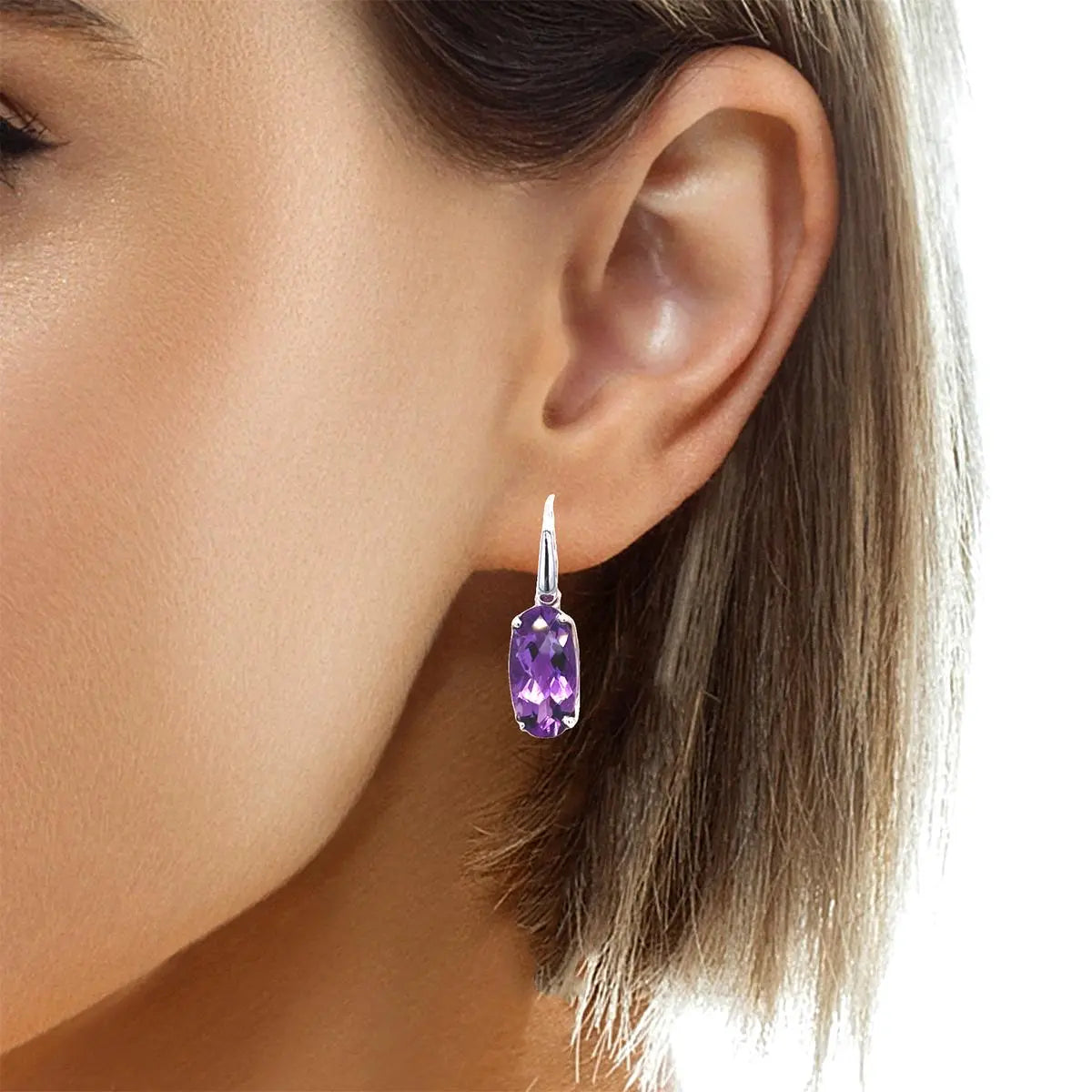 Amethyst Sterling Silver Earrings - Kirsten Katz