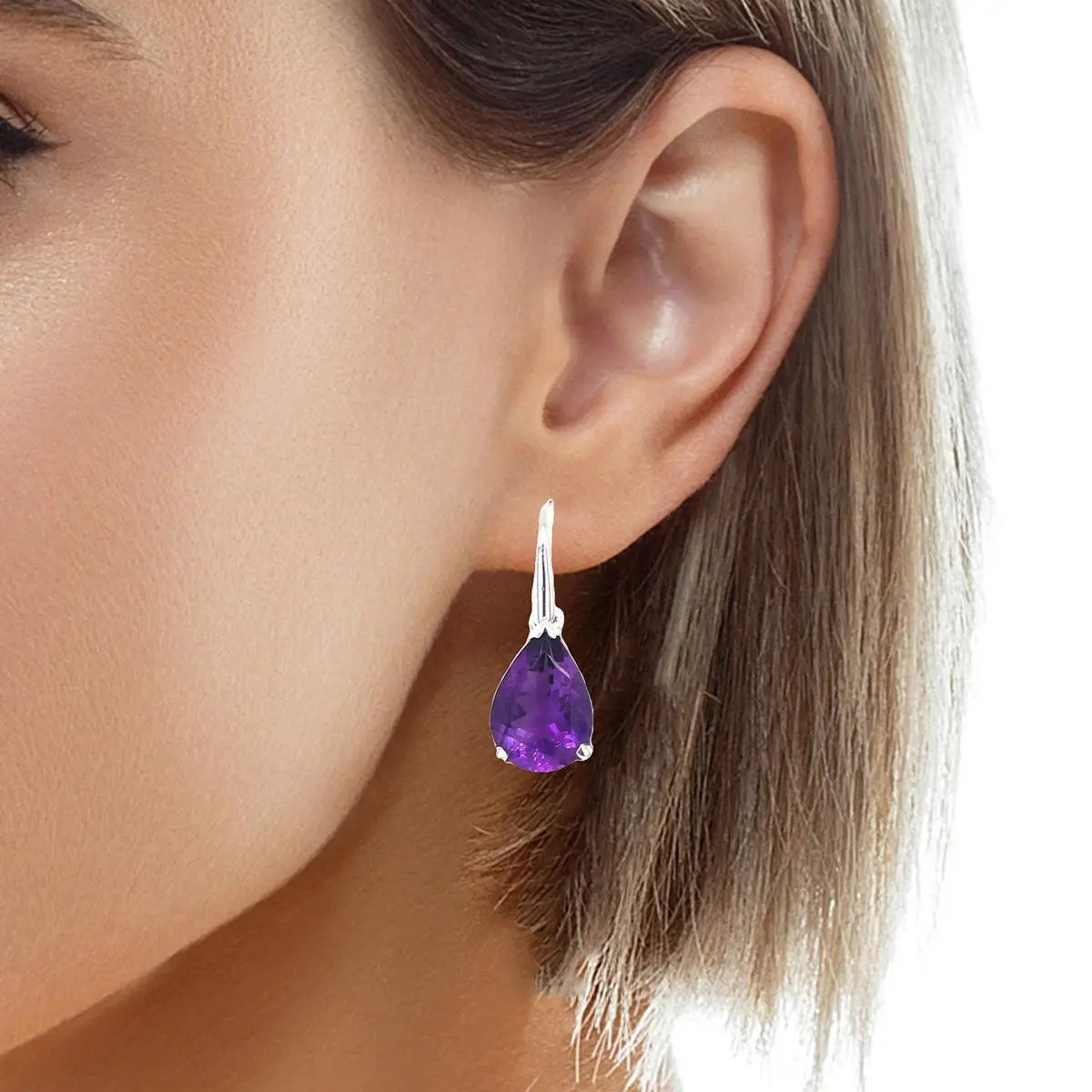 Amethyst Sterling Silver Earrings - Kirsten Katz