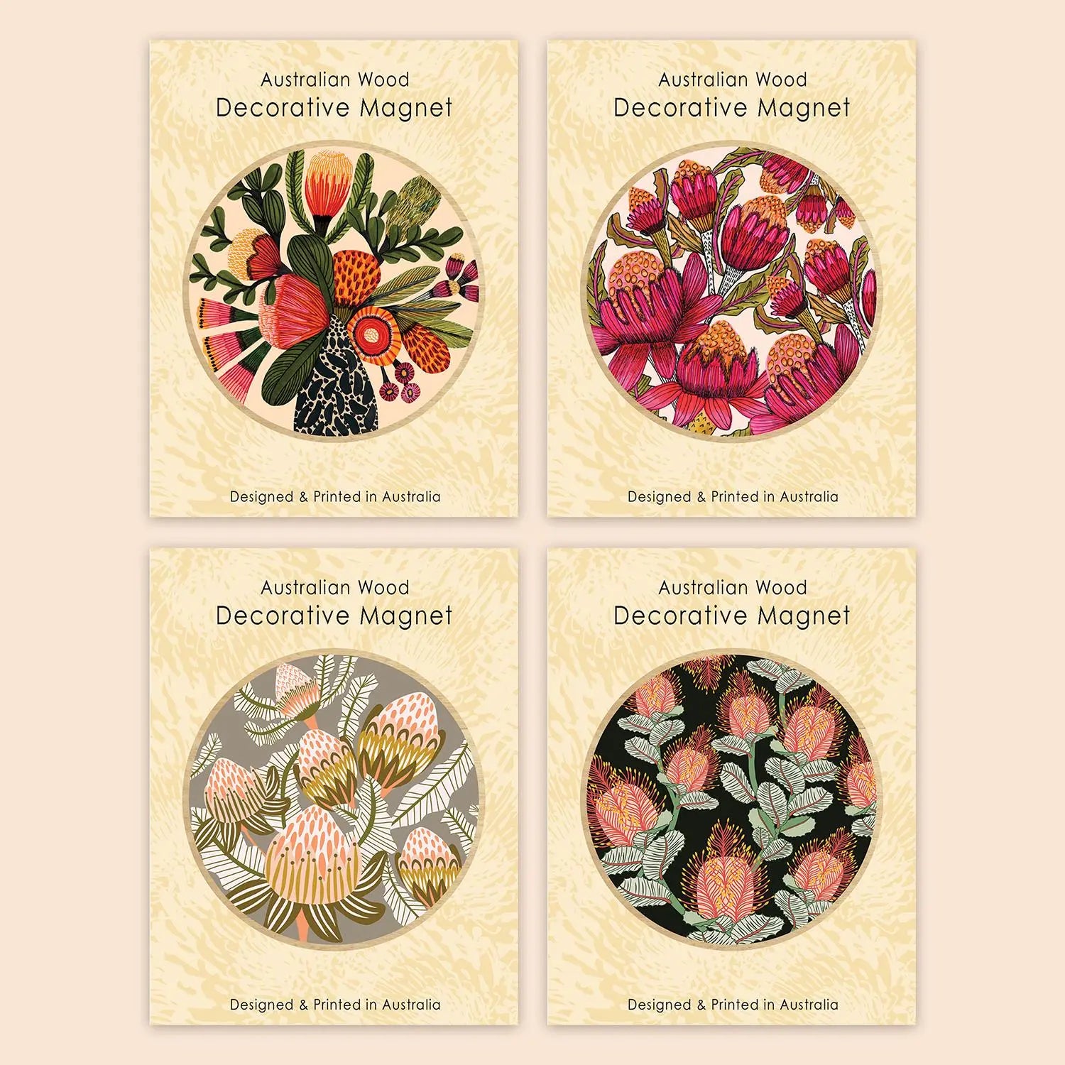 Aussie Native Flora Magnet Set - Kirsten Katz