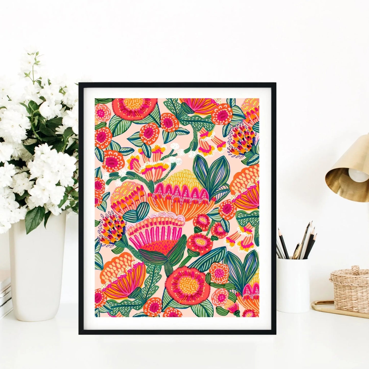 Aussie Natives Botanical Art Print - Kirsten Katz