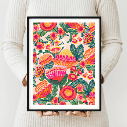 Aussie Natives Botanical Art Print - Kirsten Katz