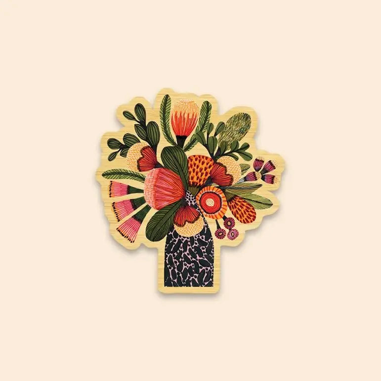 Aussie Natives Wooden Brooch - Kirsten Katz