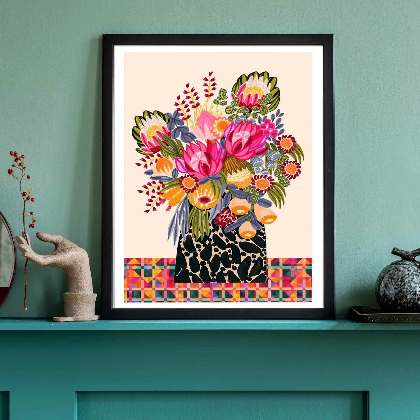 Birthday Bouquet Australian Wall Art Print - Kirsten Katz