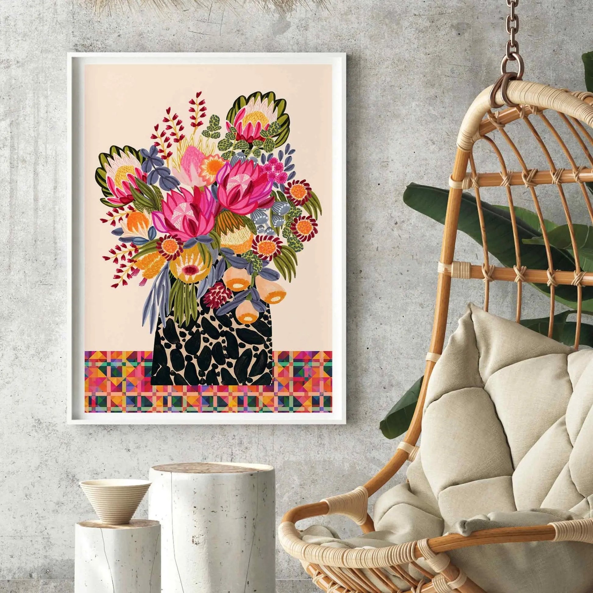 Birthday Bouquet Australian Wall Art Print - Kirsten Katz