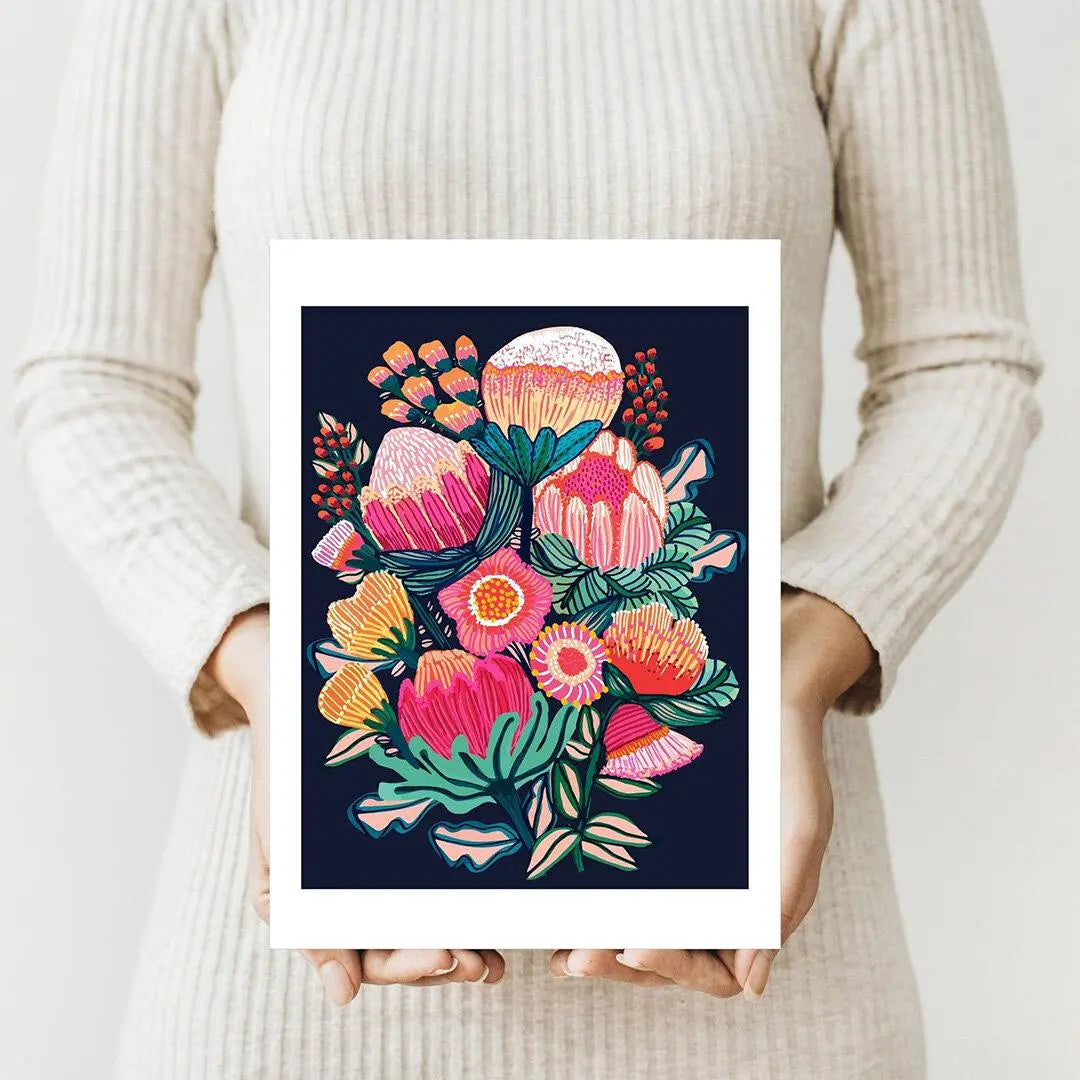 Bouquet of Oz Midnight Wall Art Print - Kirsten Katz