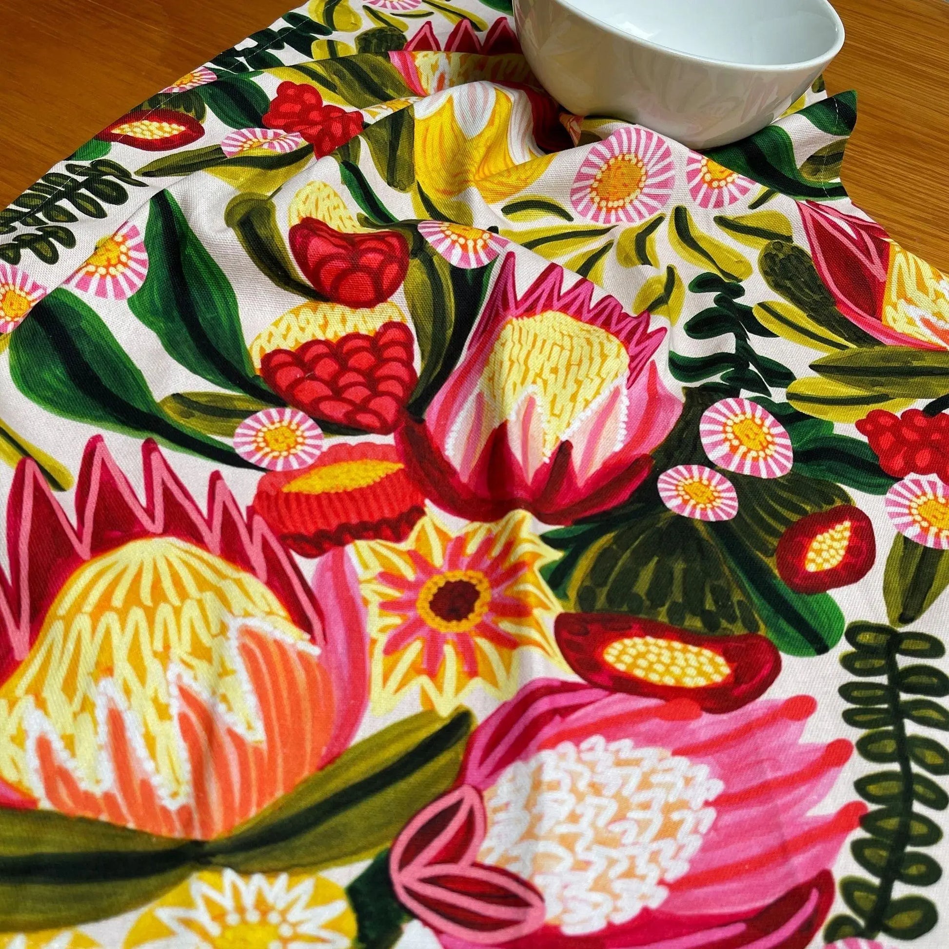 Festive Proteas Tea Towel Kirsten Katz