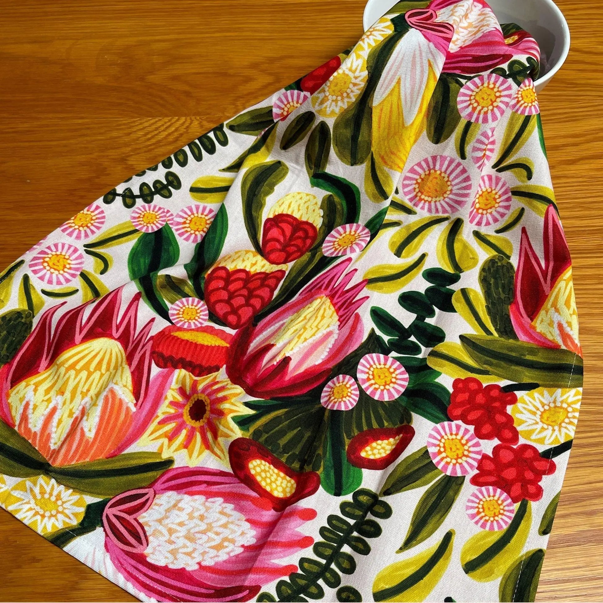 Festive Proteas Tea Towel Kirsten Katz