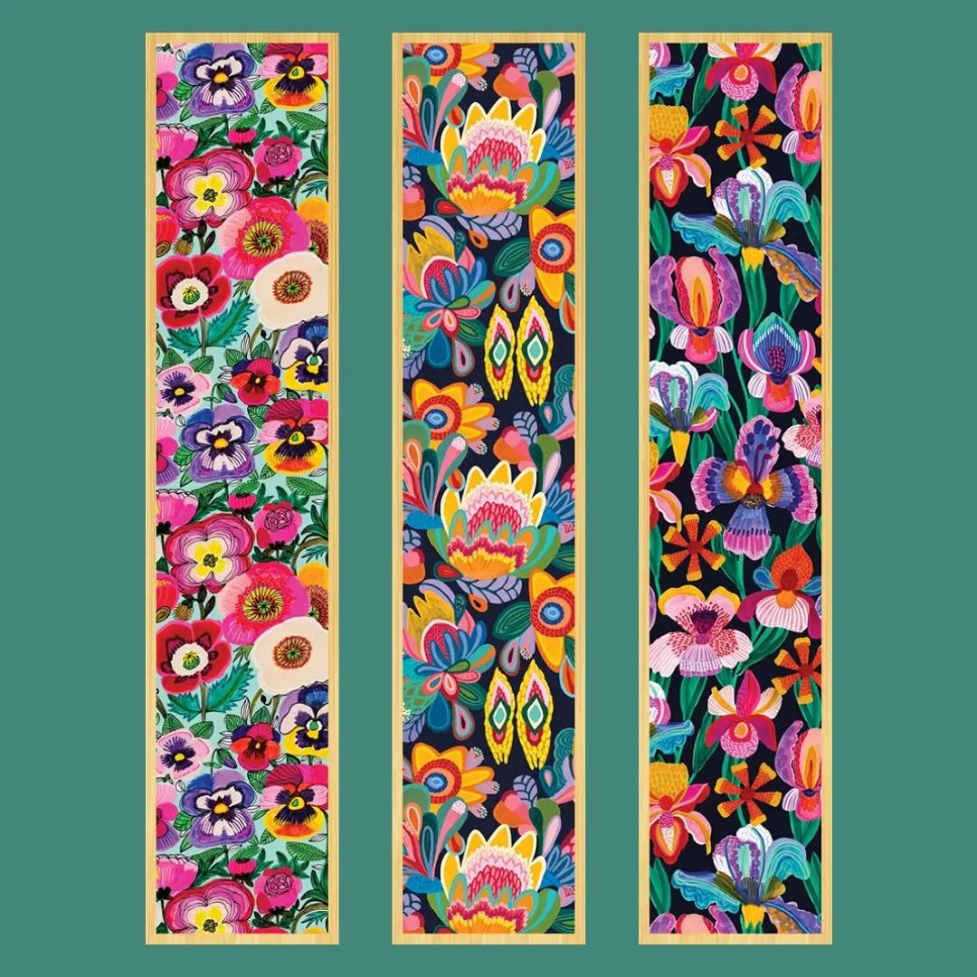 Floral Fantasy Australian Wooden Bookmark Set - Kirsten Katz