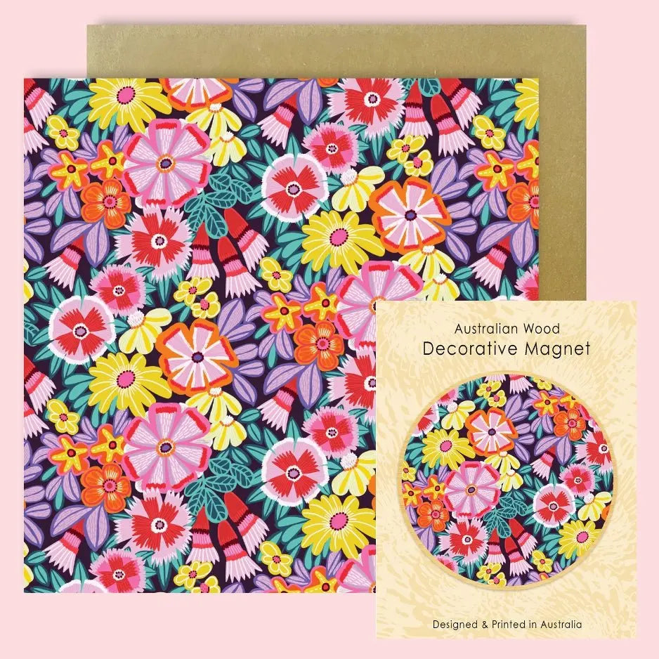 Flower Power Magnet & Card Gift Set - Kirsten Katz