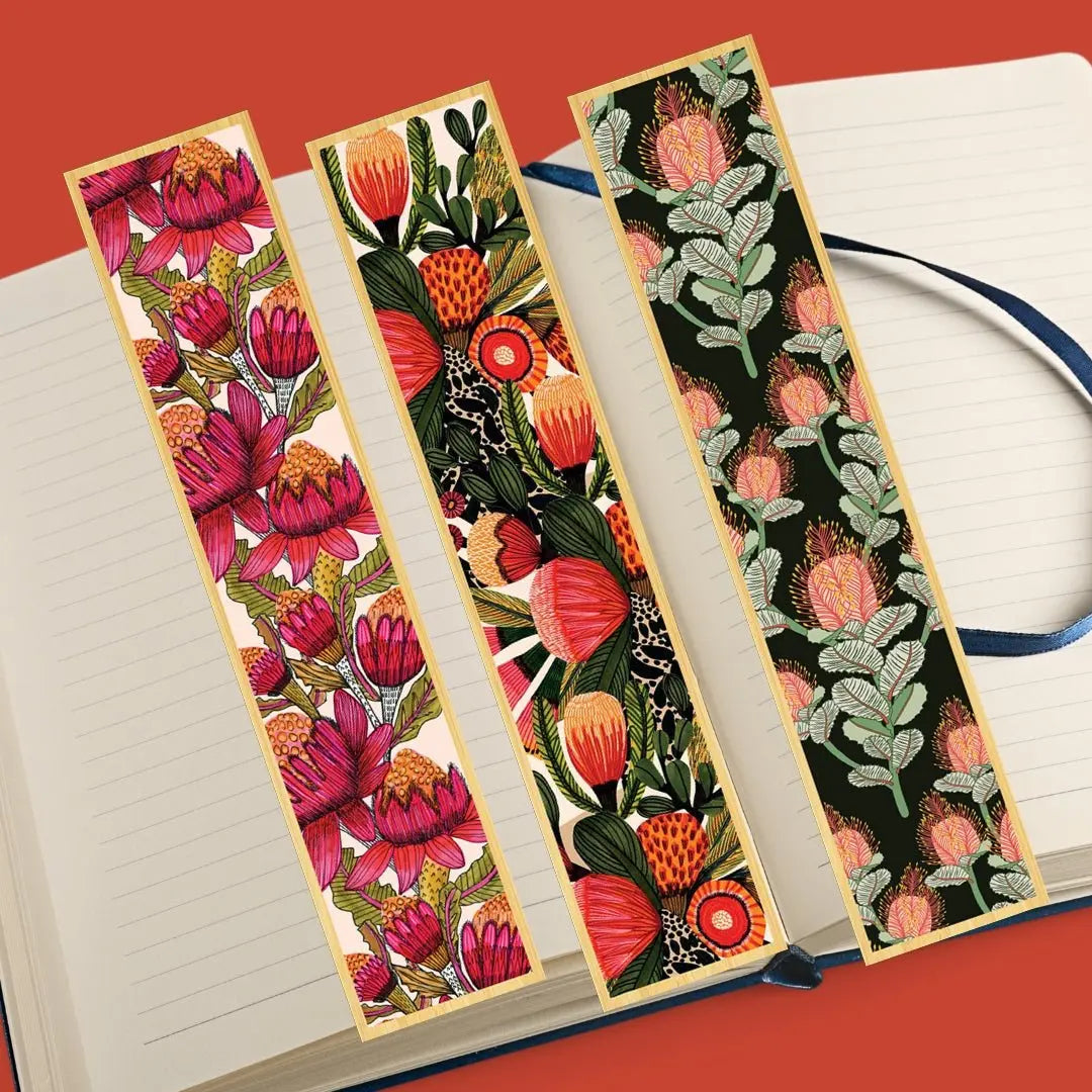 Native Flora Australian Wooden Bookmark Set - Kirsten Katz