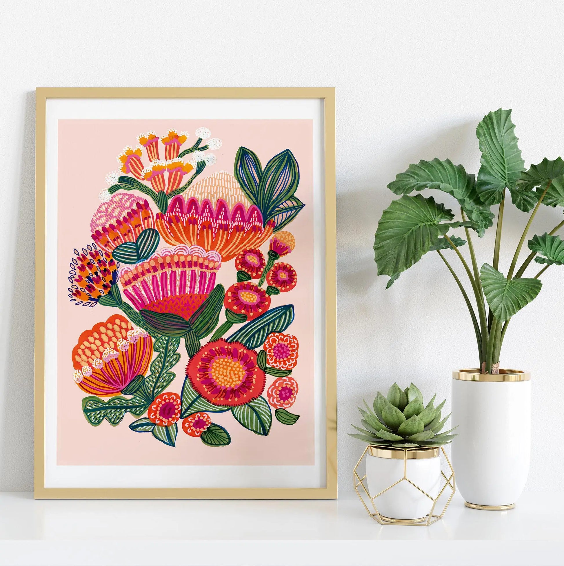 Protea Flowers Wall Art Gift Set Kirsten Katz